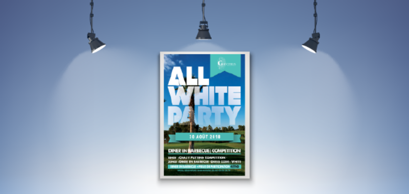 Conception affiche All White Party pour Golf Citrus