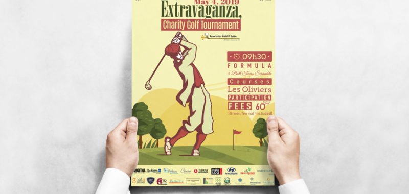 Conception Graphique Affiche Extravaganza Golf Citrus