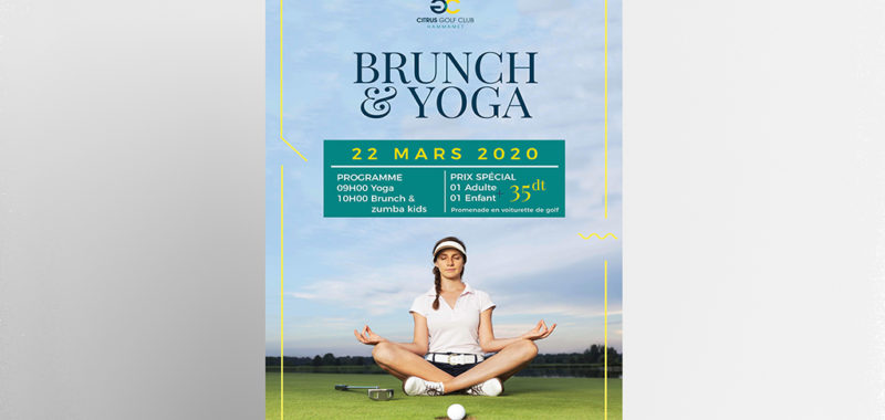 Conception graphique Affiche Brunch Yoga 